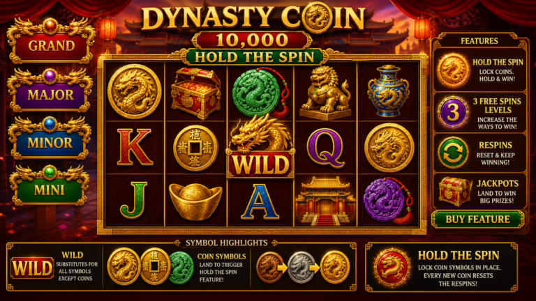 Dynasty Coin 10,000 Hold The Spin Online Video Slot