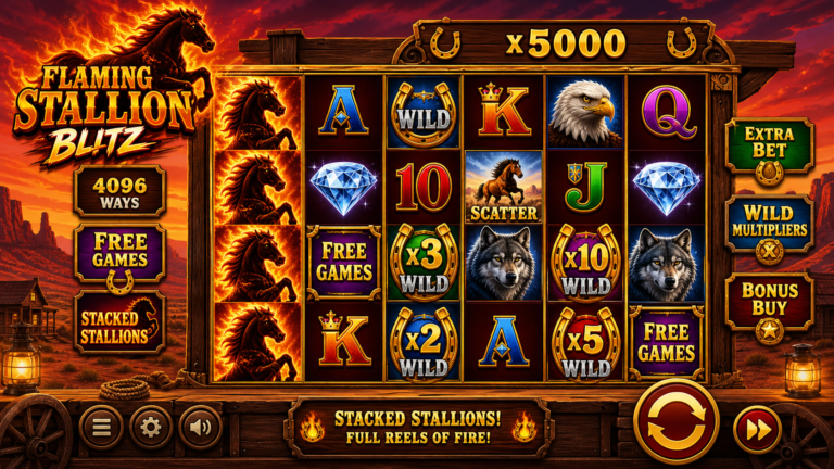 Flaming Stallion Blitz slot screenshot