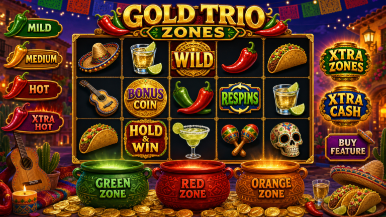 Gold Trio Zones Online Video Slot