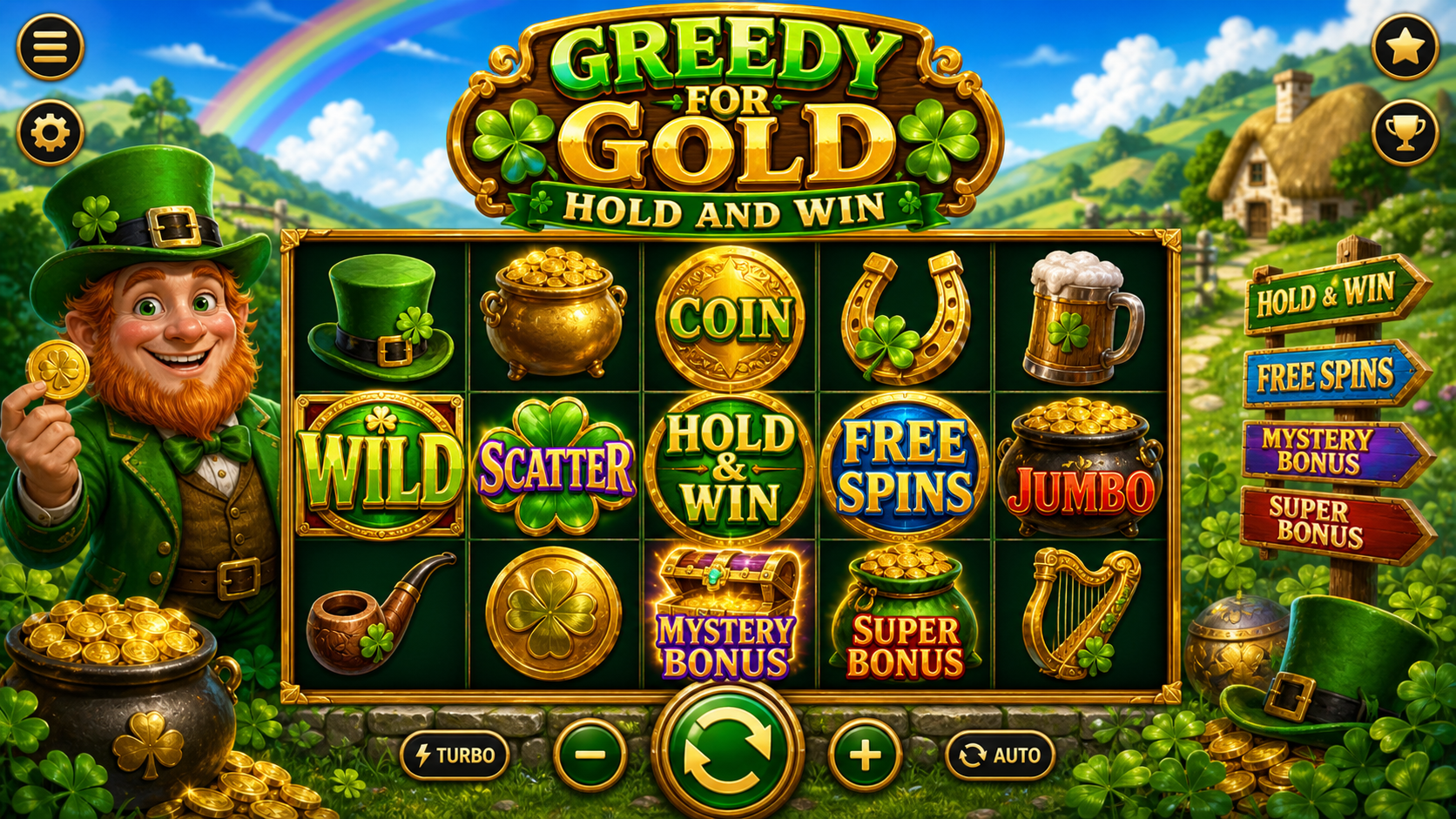 Greedy for Gold Hold and Win Online Video Slot