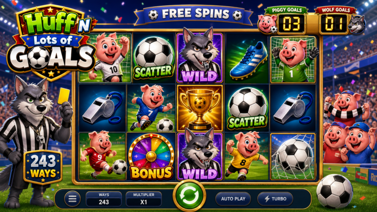 Huff N Lots Of Goals slot screenshot