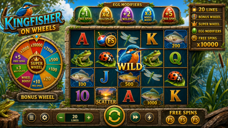 Kingfisher On Wheels slot screenshot