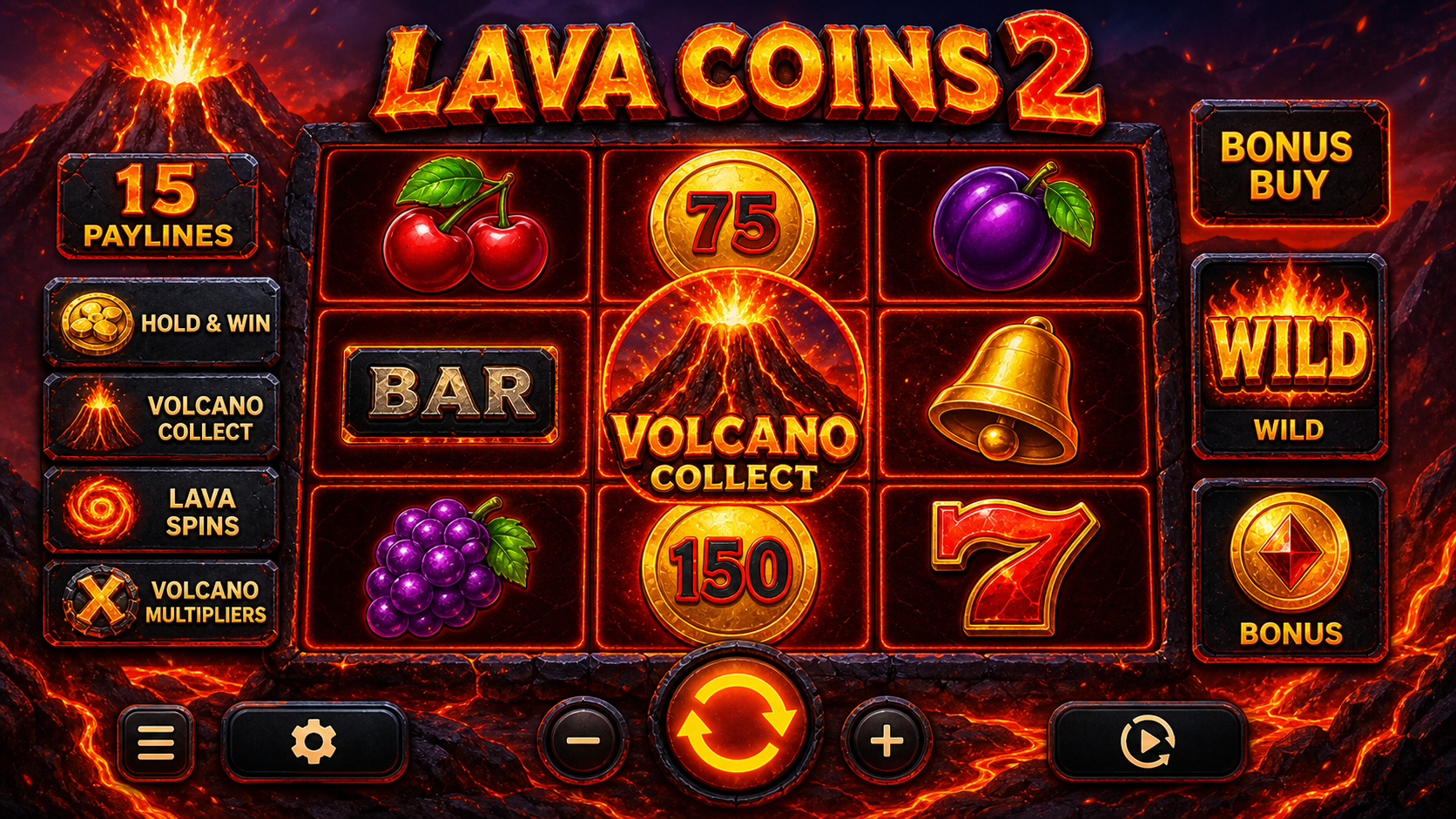 Lava Coins 2 Online Video Slot