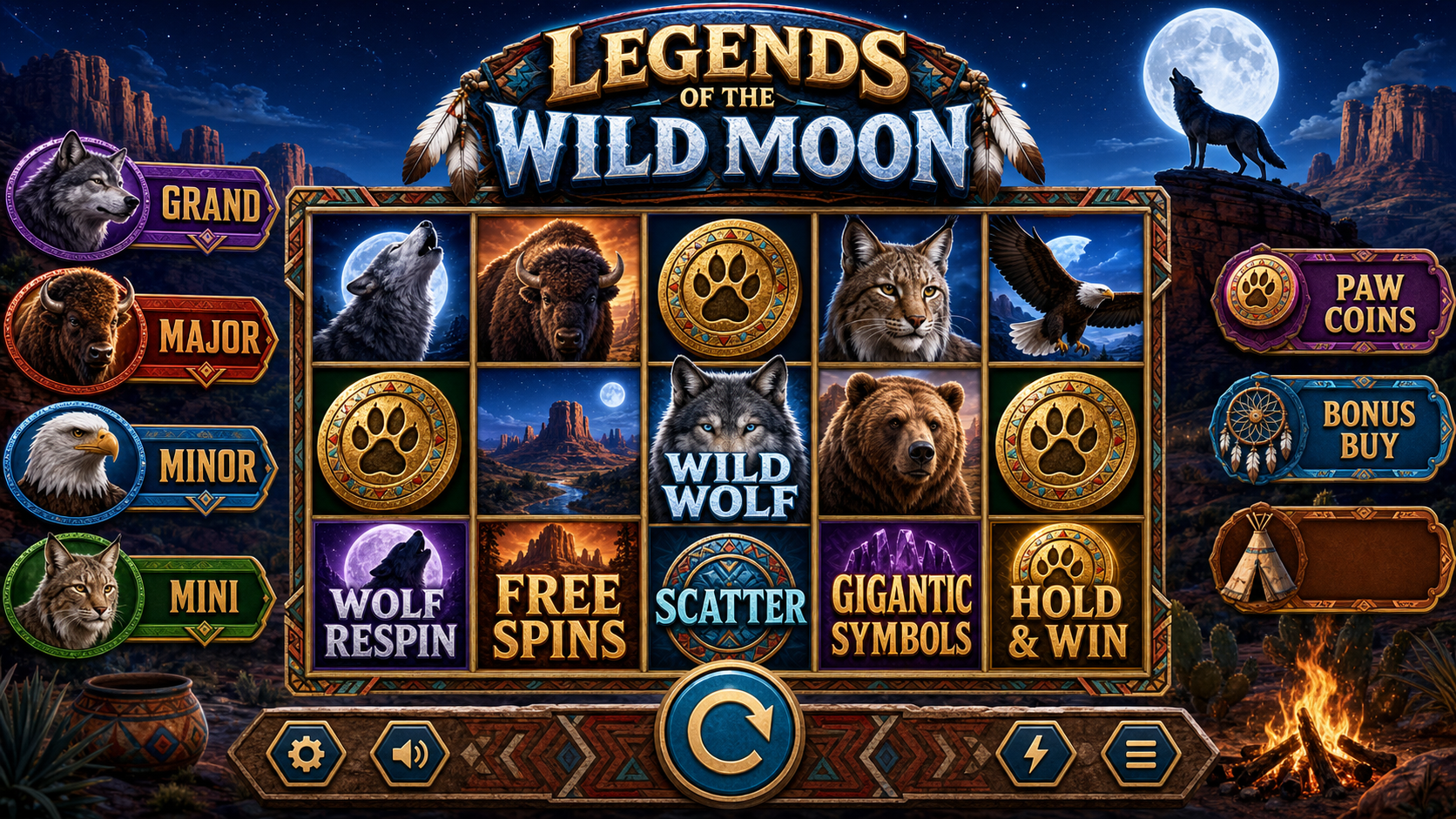 Legends of the Wild Moon Online Video Slot