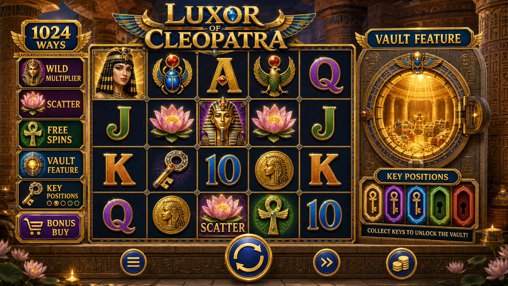 Luxor of Cleopatra Online Video Slot