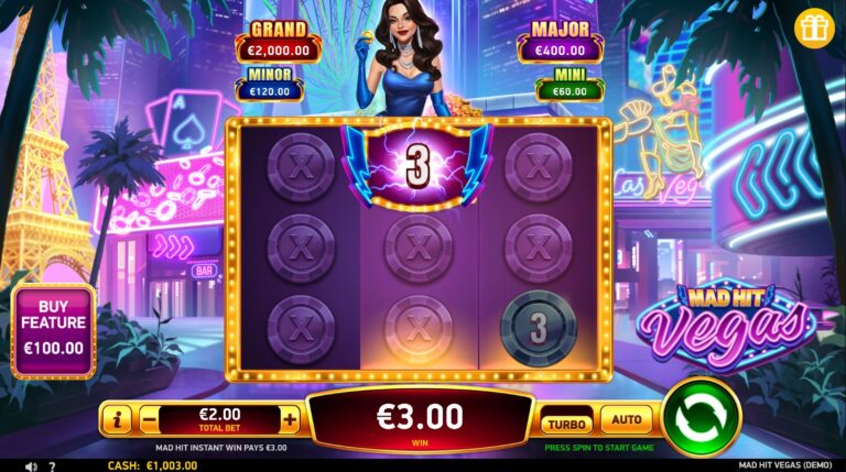 Mad Hit Vegas slot screenshot