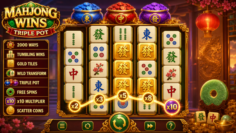 Mahjong Wins Triple Pot Online Video Slot