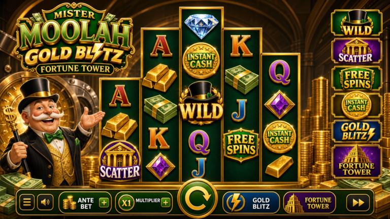 Mister Moolah Gold Blitz Fortune Tower Online Video Slot