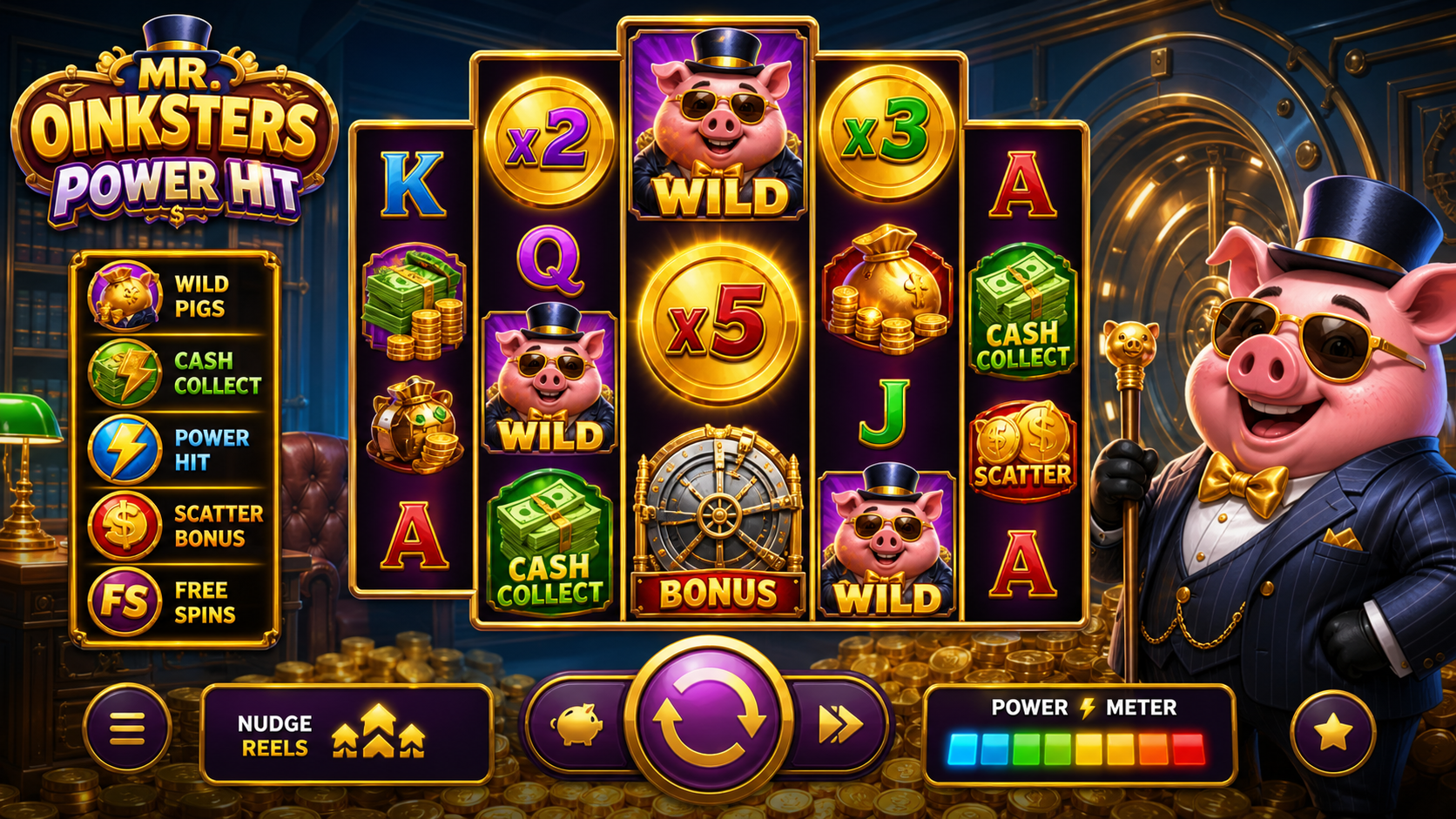 Mr Oinksters Power Hit Online Video Slot