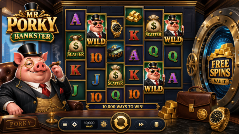 Mr Porky Bankster slot screenshot