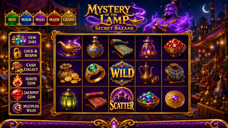 Mystery of the Lamp Secret Bazaar slot screenshot
