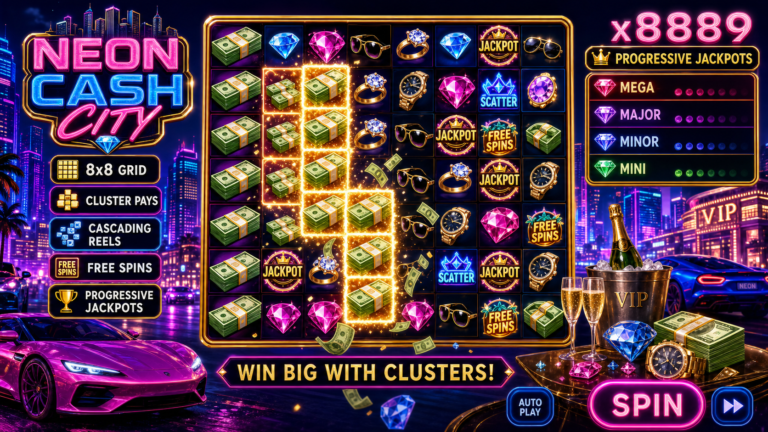 Neon Cash City Online Video Slot