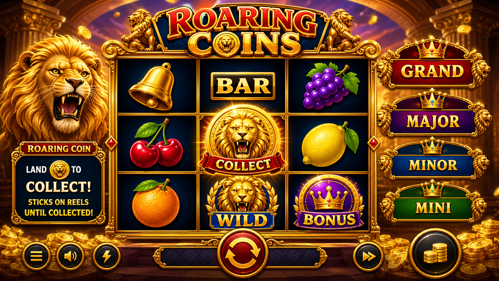 Roaring Coins Online Video Slot