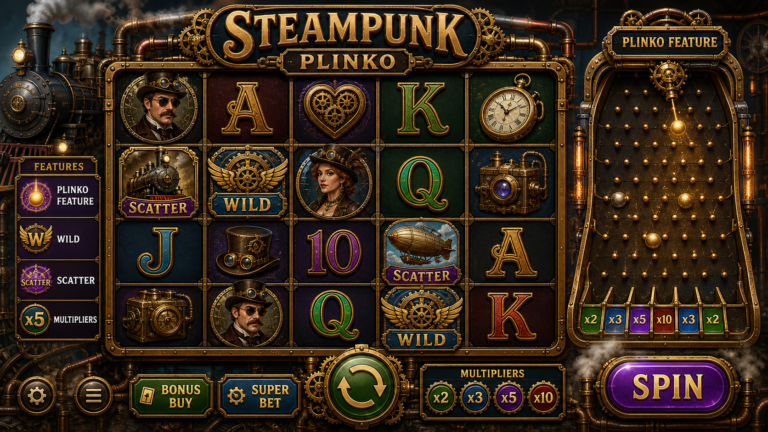 Steampunk Plinko slot screenshot