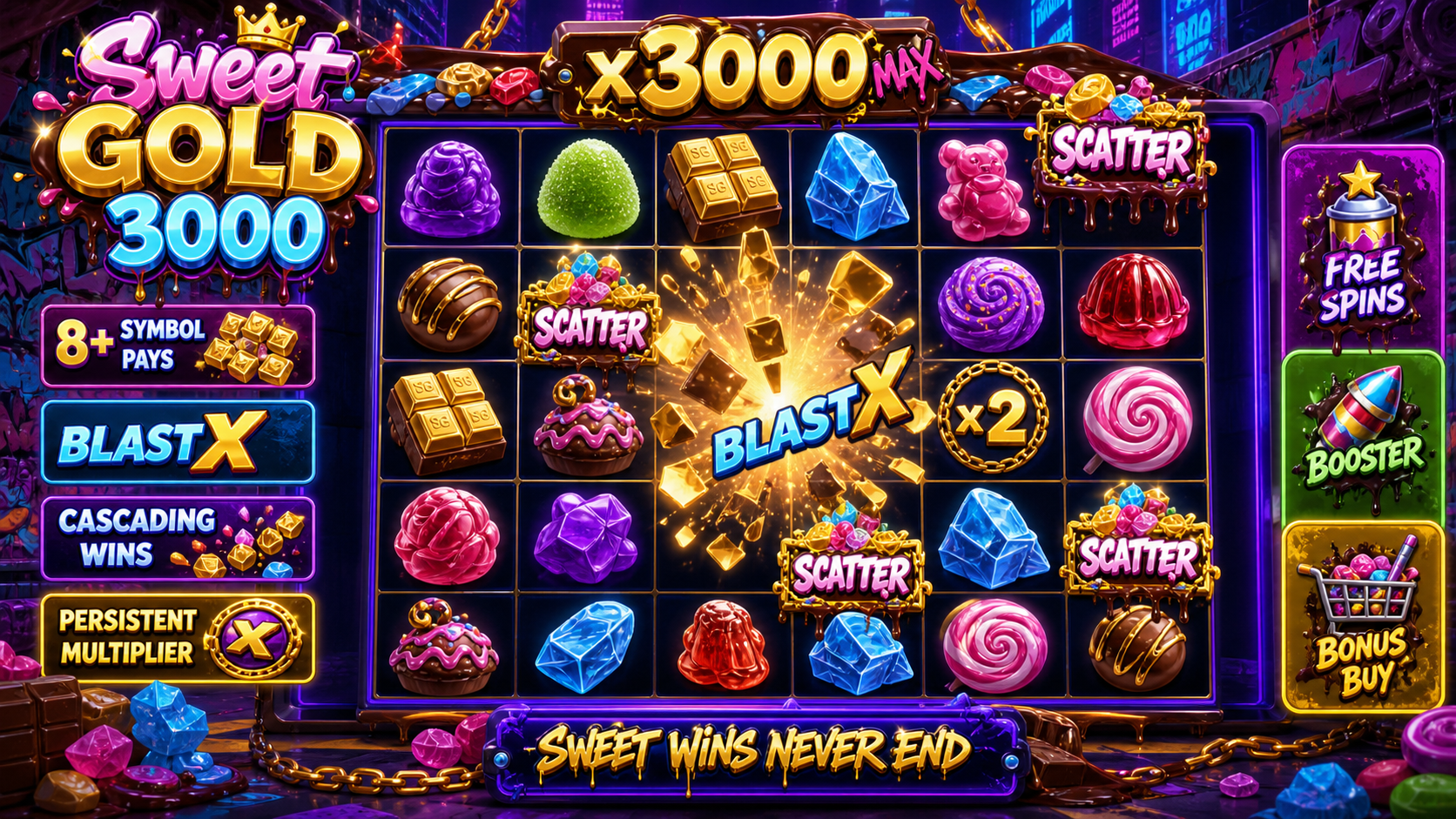 Sweet Gold 3000 Online Video Slot