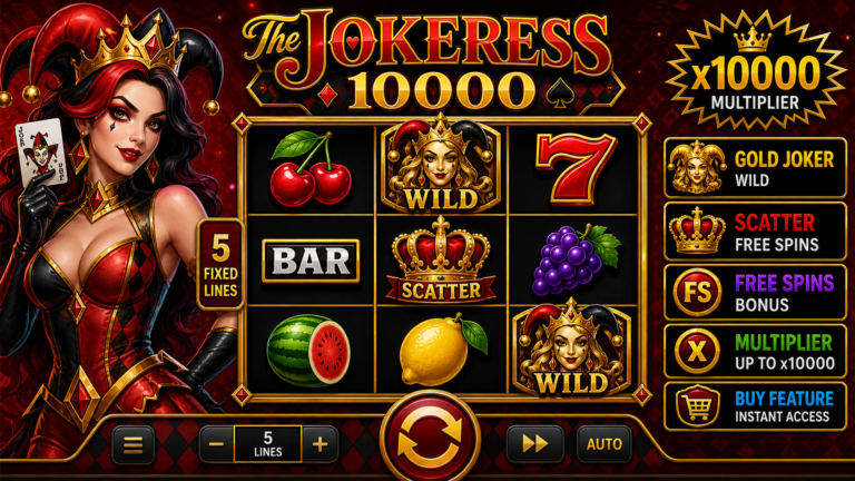 The Jokeress 10000 slot screenshot
