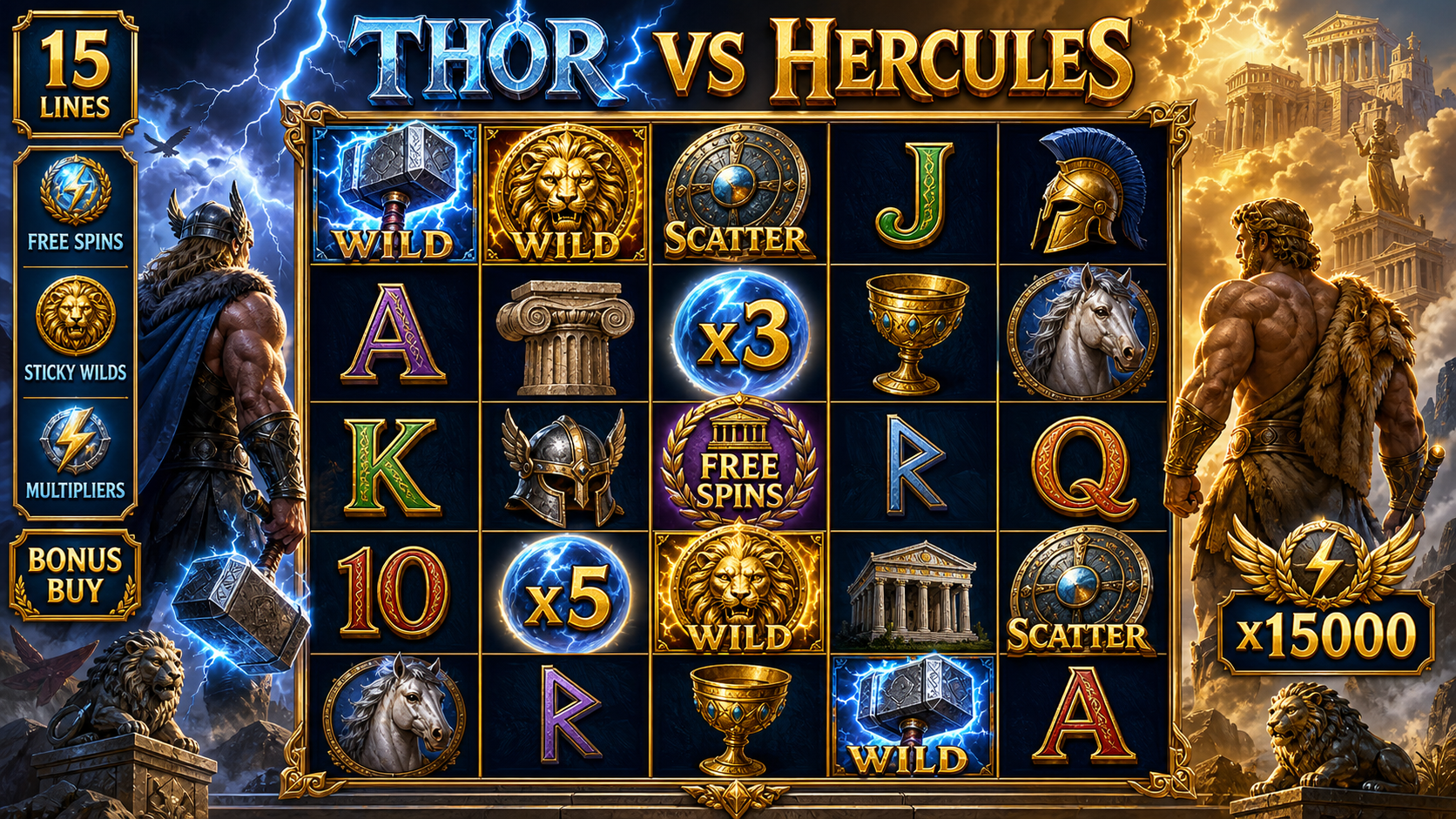 Thor Vs Hercules Online Video Slot