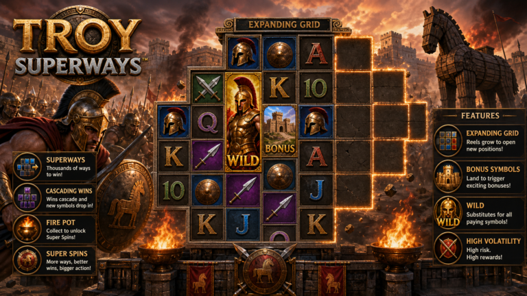 Troy SuperWays slot screenshot