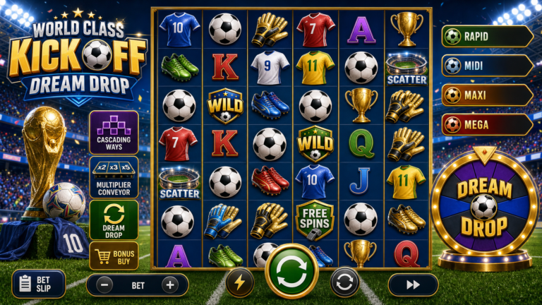 World Class Kick Off Dream Drop slot screenshot
