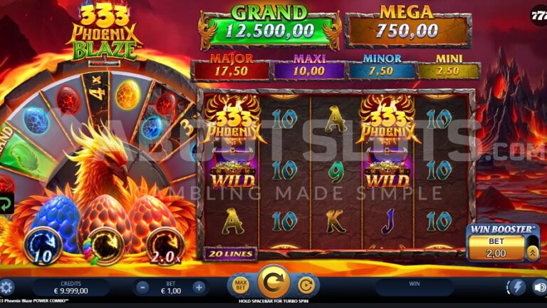 333 Phoenix Blaze Power Combo slot gameplay screenshot