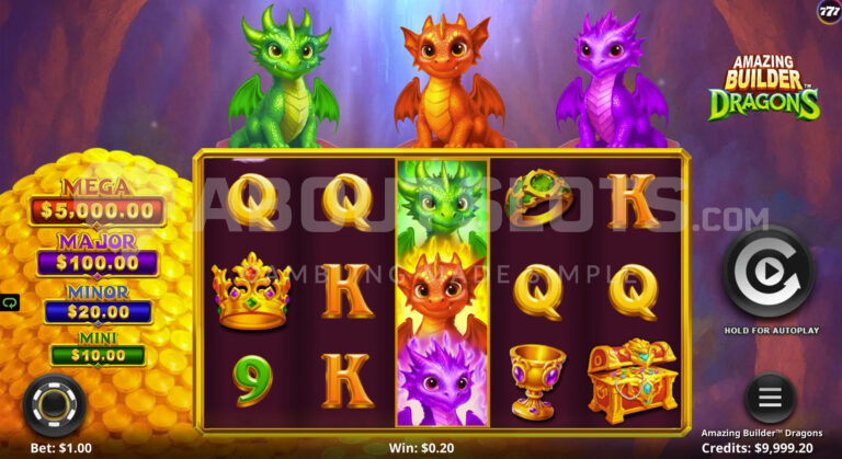 Amazing Builder Dragons slot gameplay screenshot