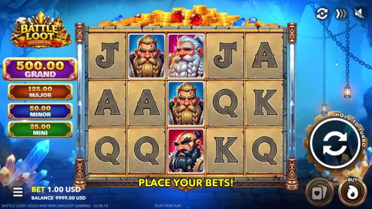 Battle Loot Hold and Win slot gameplay screenshot