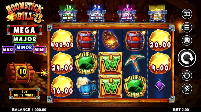 Boomstick Bill 3 slot gameplay screenshot