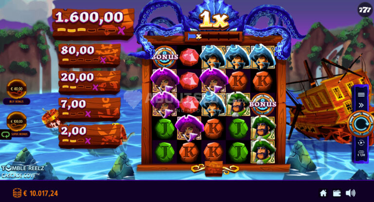 Cascade Cove slot screenshot