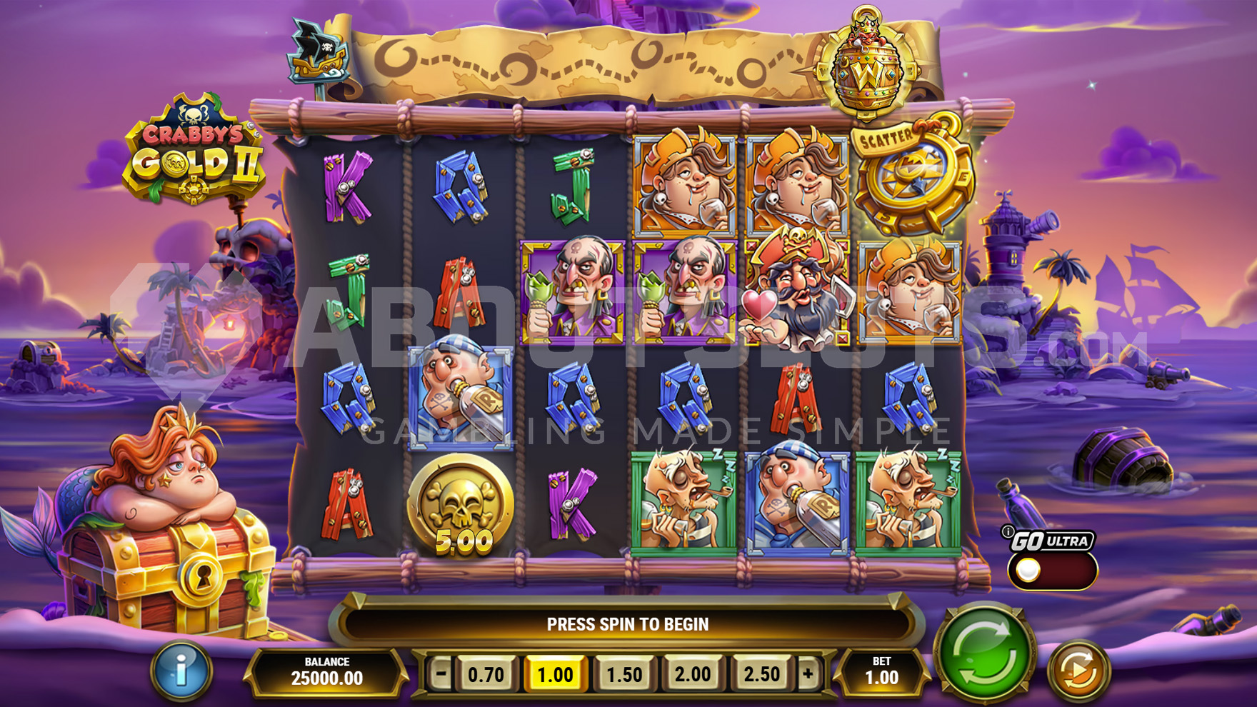 Crabby's Gold 2 slot gameplay screenshot