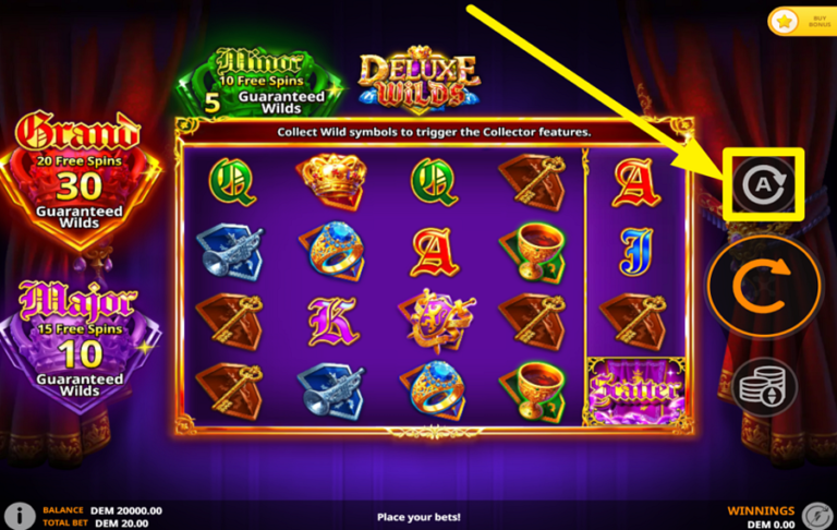 Deluxe Wilds slot gameplay screenshot