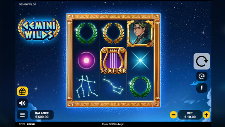 Gemini Wilds slot gameplay screenshot