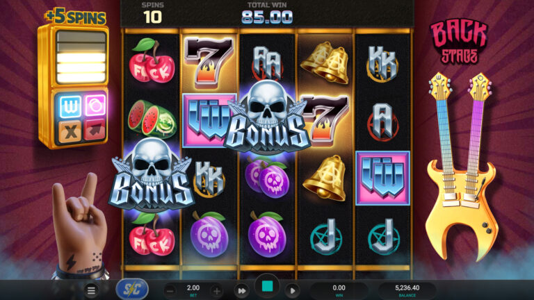Guitar Quest slot gameplay screenshot