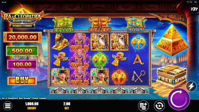 Ra & Cleopatra Nile Rising Power Combo slot gameplay screenshot