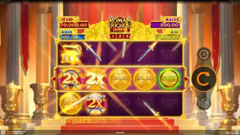 Roman Riches Jackpot slot gameplay screenshot