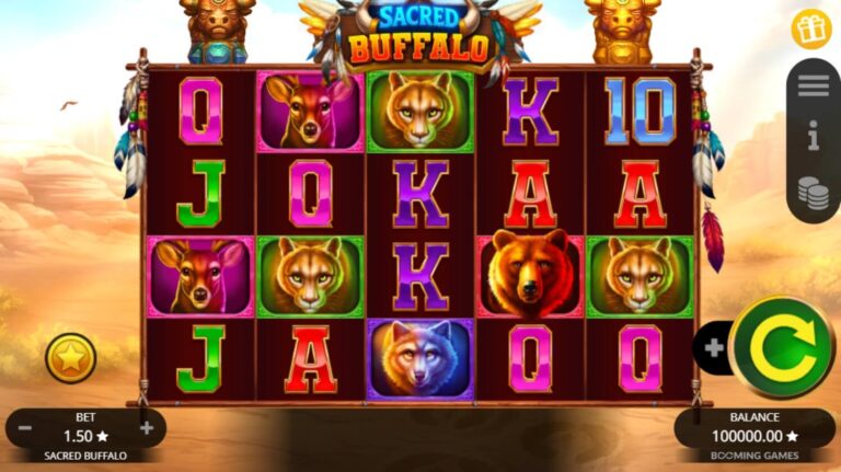 Sacred Buffalo slot gameplay screenshot