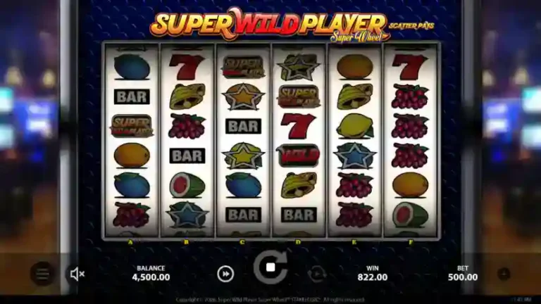 Super Wild Player Super Wheel slot gameplay screenshot
