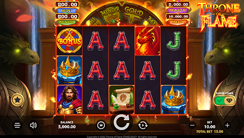 Throne Of Flame slot gameplay screenshot