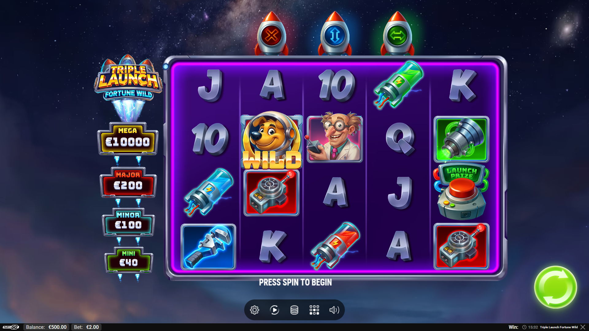 Triple Launch Fortune Wild slot gameplay screenshot