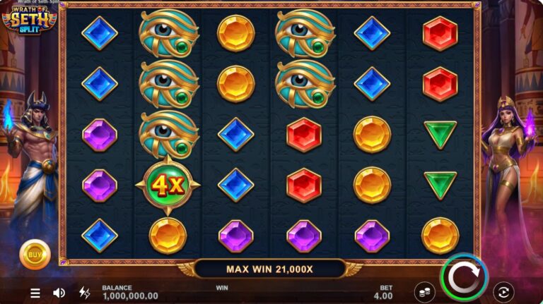 Wrath Of Seth Split slot gameplay screenshot