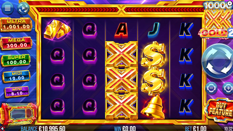 10,000 X Gold 2 Online Video Slot gameplay screenshot