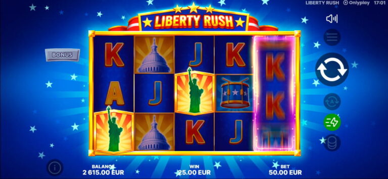 Liberty Rush Online Video Slot gameplay screenshot