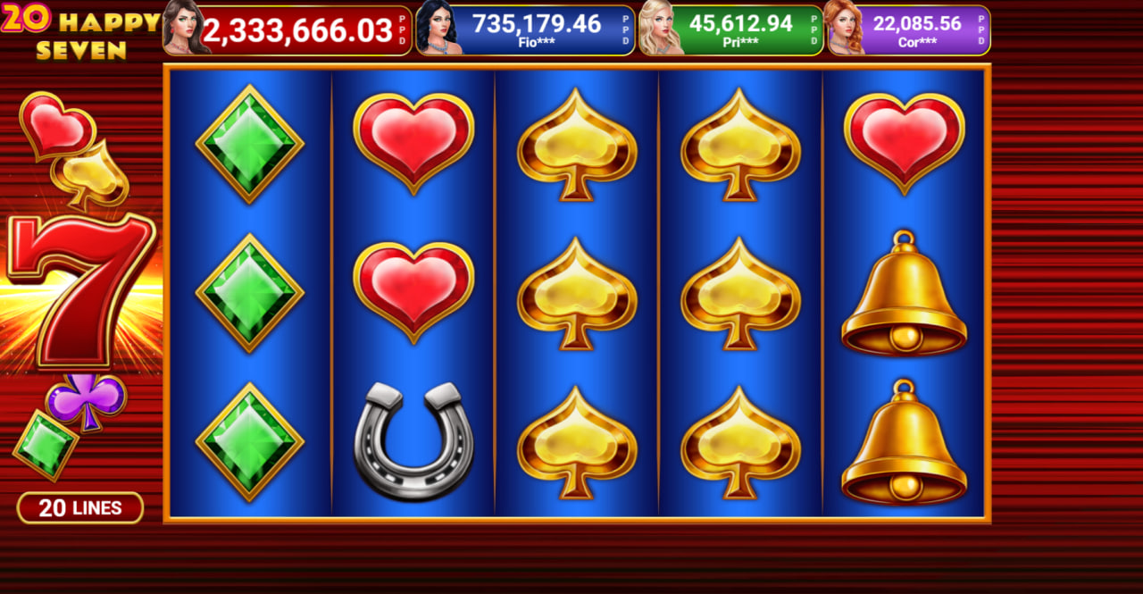 20 Happy Seven Pateplay slot gameplay screenshot