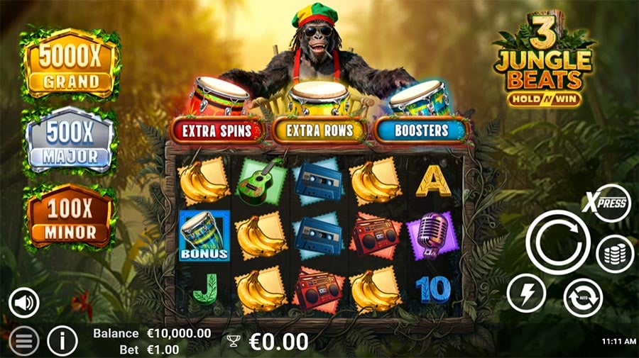 3 Jungle Beats Online Video Slot