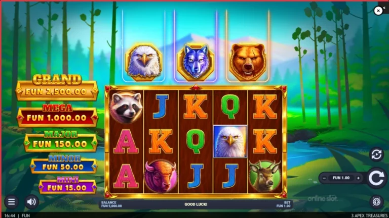 3 Apex Treasures Online Video Slot gameplay screenshot