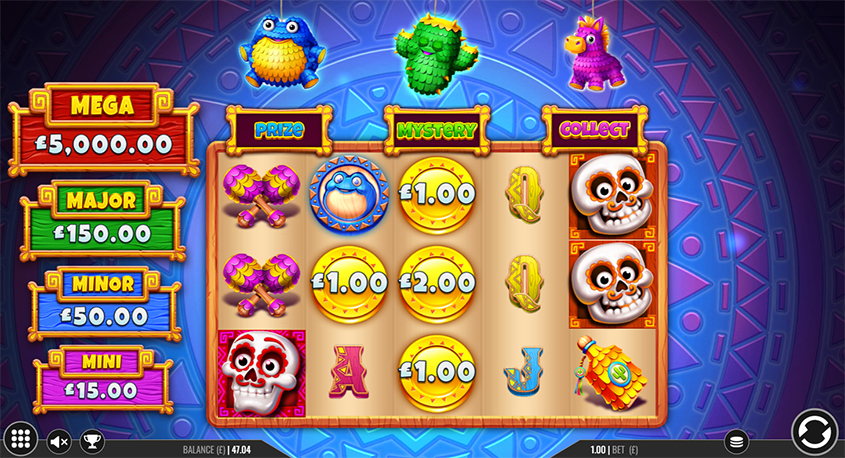 3 Pinatas Online Video Slot gameplay screenshot