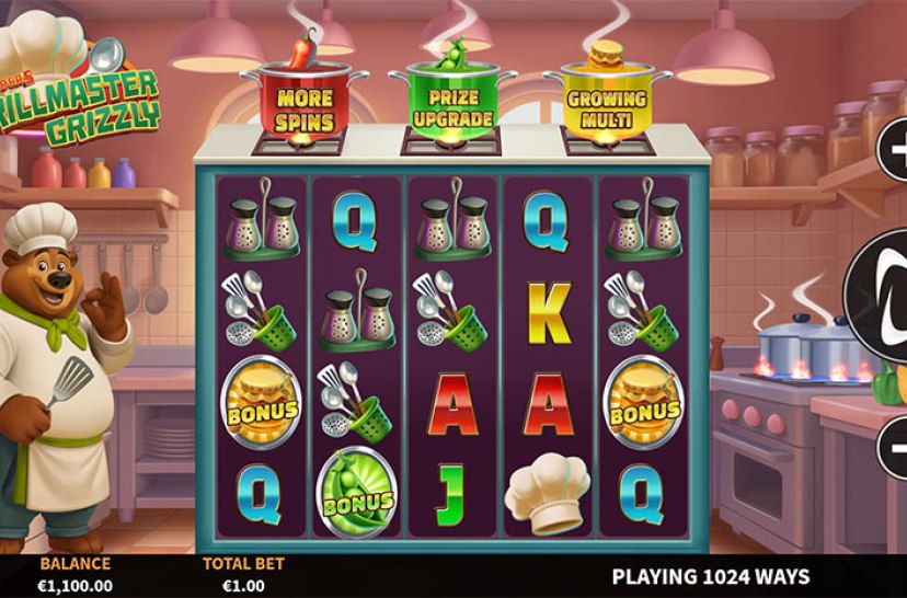 3 Wonders Grillmaster Grizzly Online Video Slot gameplay screenshot