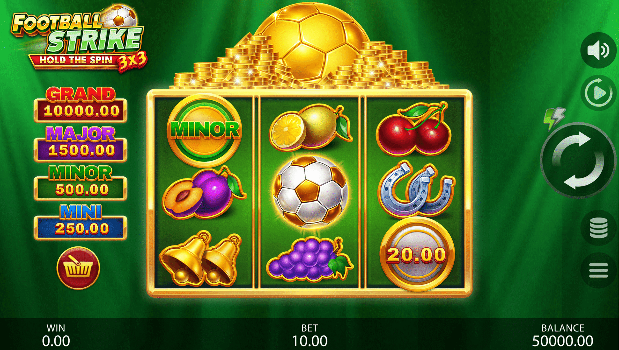 3x3 Football Strike Hold The Spin Online Video Slot gameplay screenshot