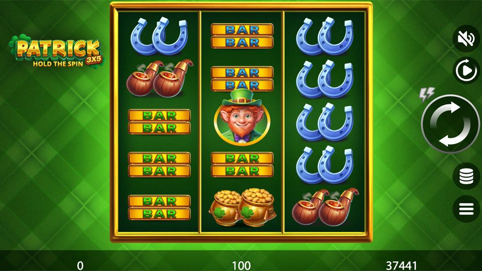 3x5 Patrick: Hold the Spin Online Video Slot gameplay screenshot