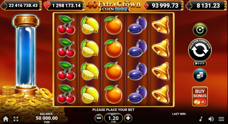 40 Extra Crown Coin Boost slot gameplay screenshot