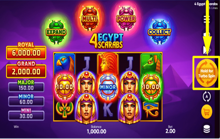 4 Egypt Scarabs Hold and Win Online Video Slot screenshot